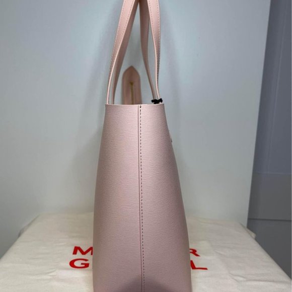 MANSUR GAVRIEL Small Zip Blush Saffiano Leather Tote - Picture 3 of 10